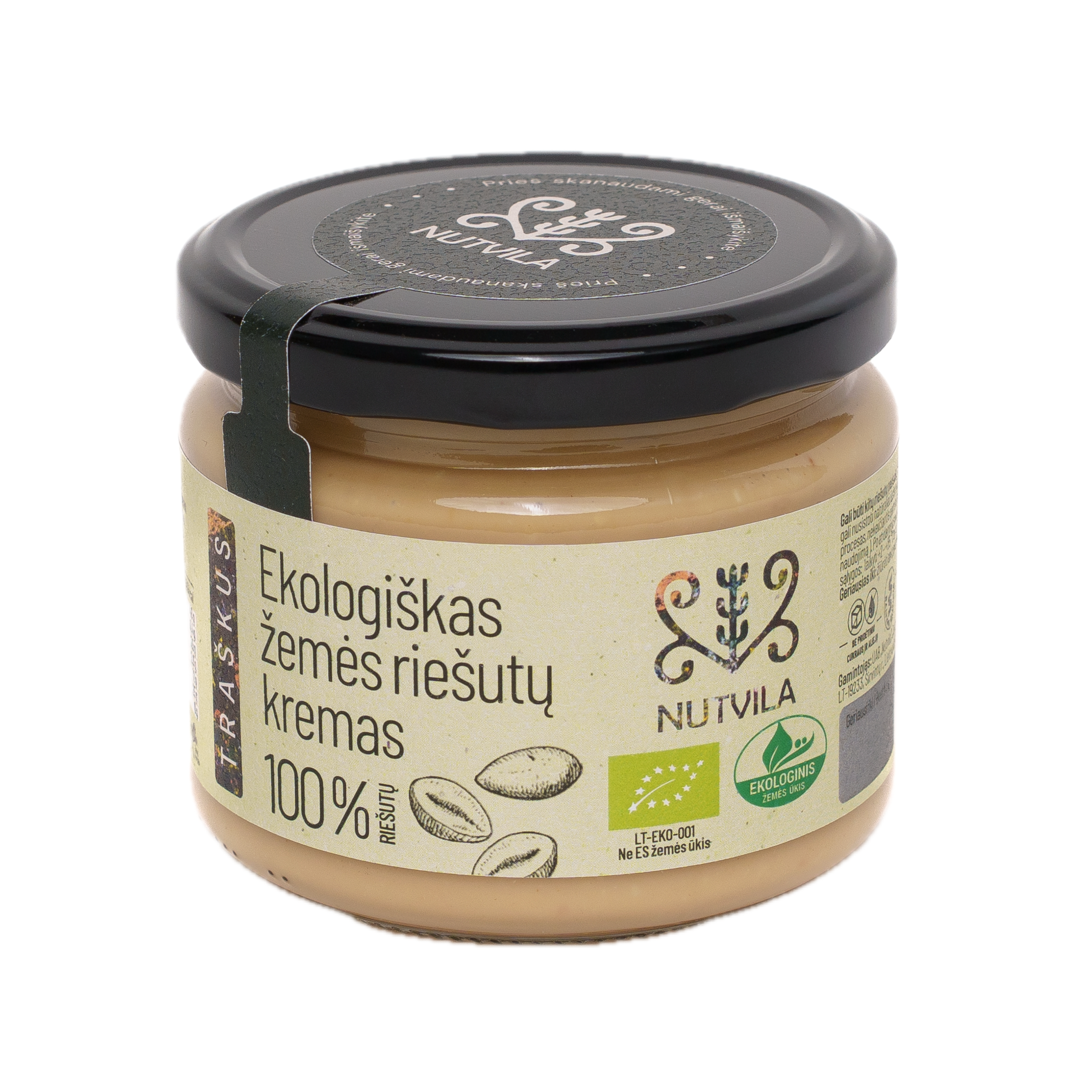 Ekologiškas traškus žemės riešutų kremas
