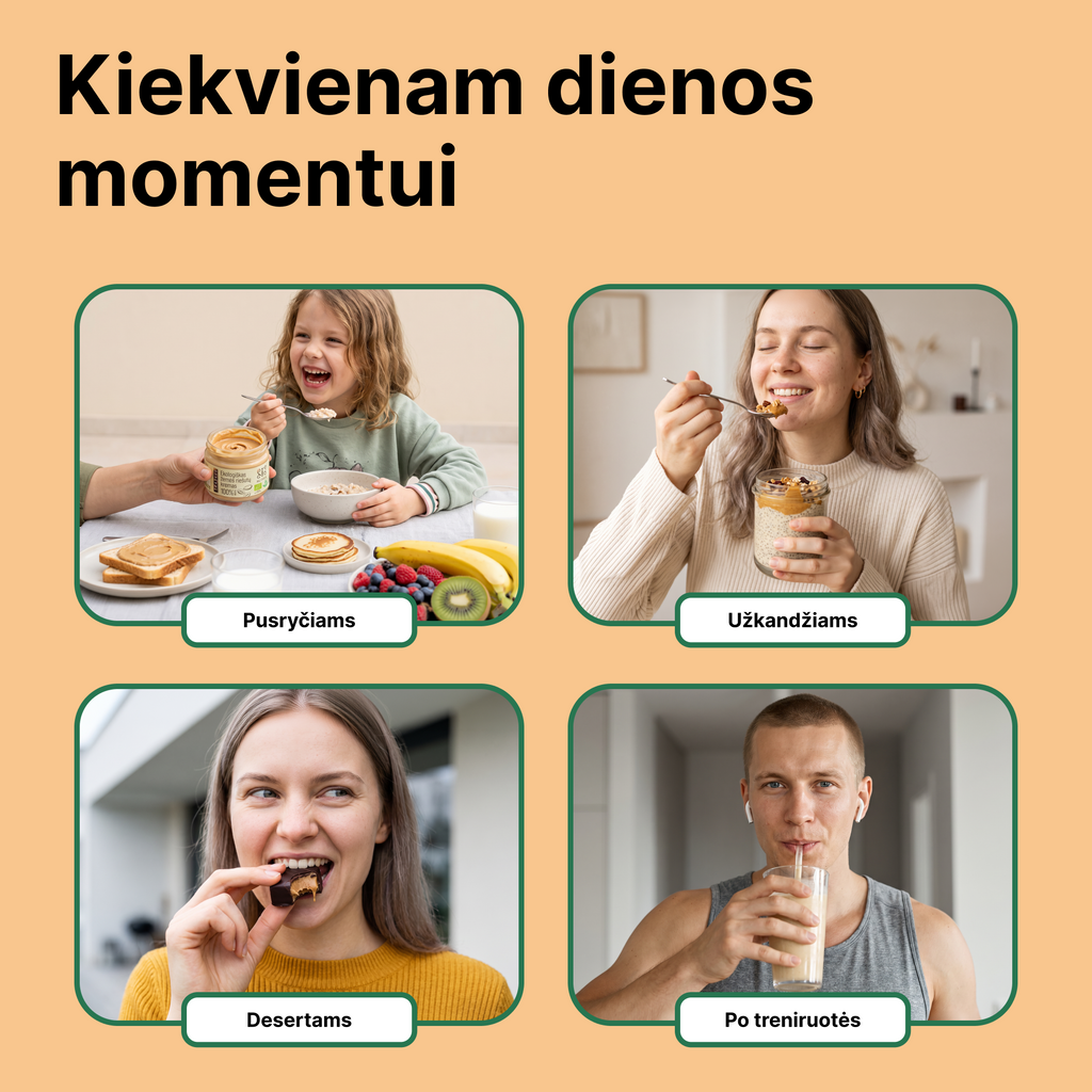 Traškus anakardžių ir migdolų riešutų kremas