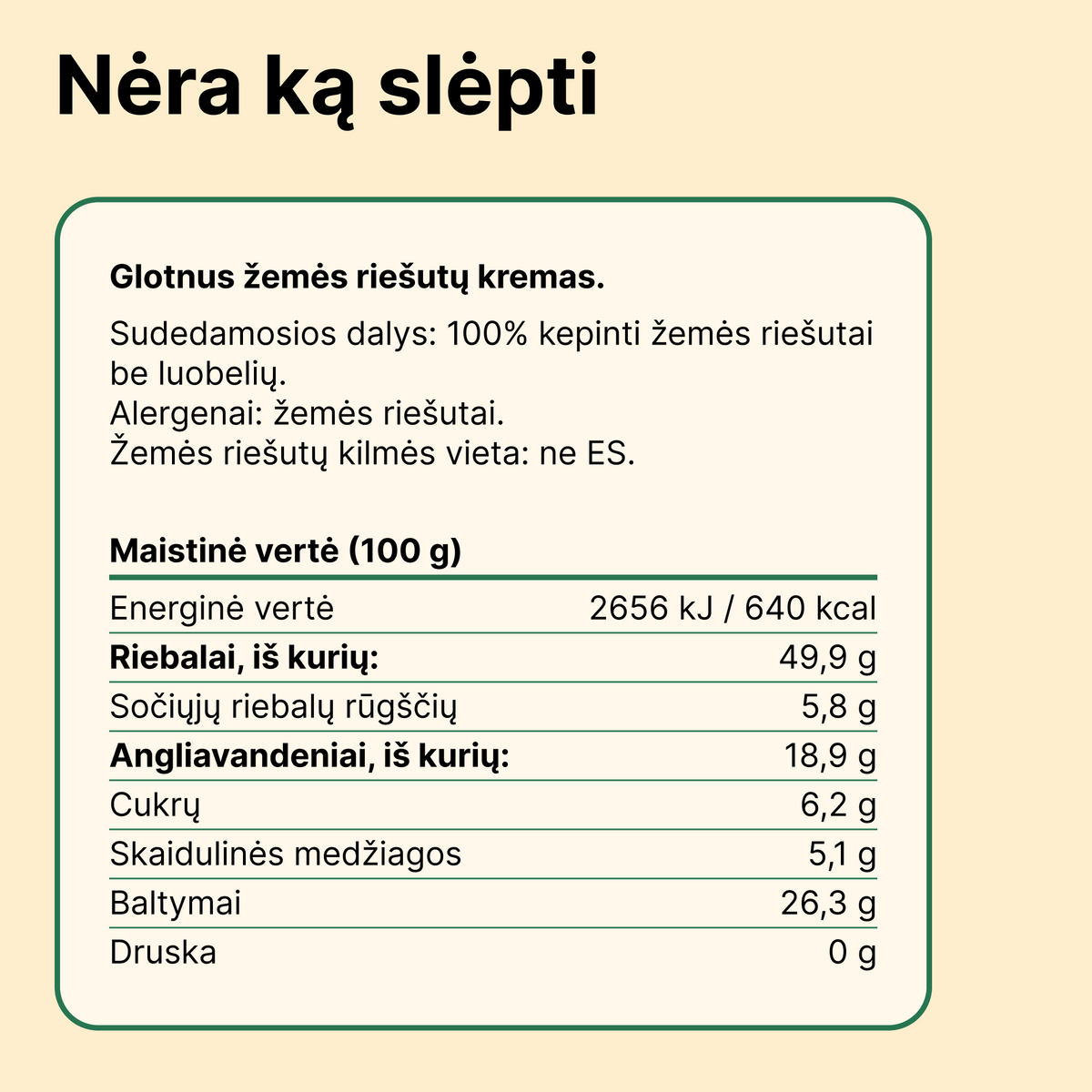 Glotnus žemės riešutų kremas
