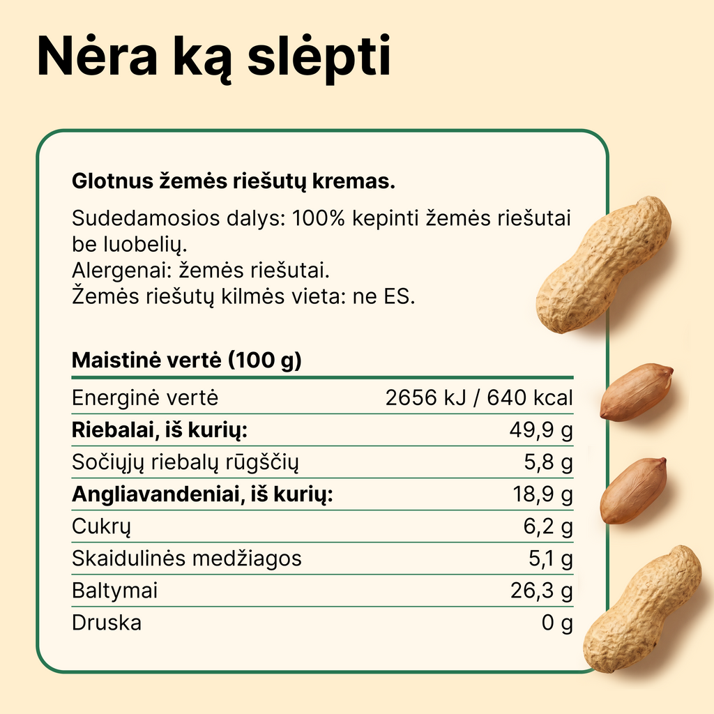 Glotnus žemės riešutų kremas