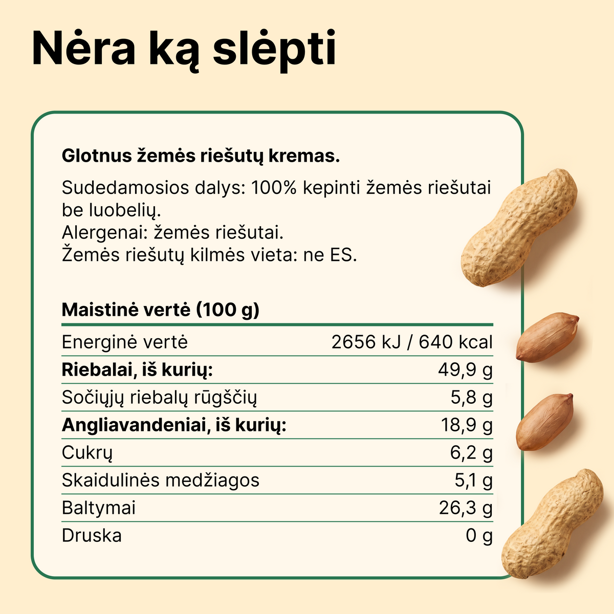 Glotnus žemės riešutų kremas